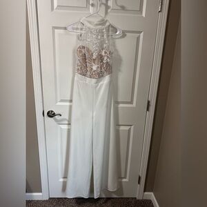 Elegant White Floral Jumpsuit